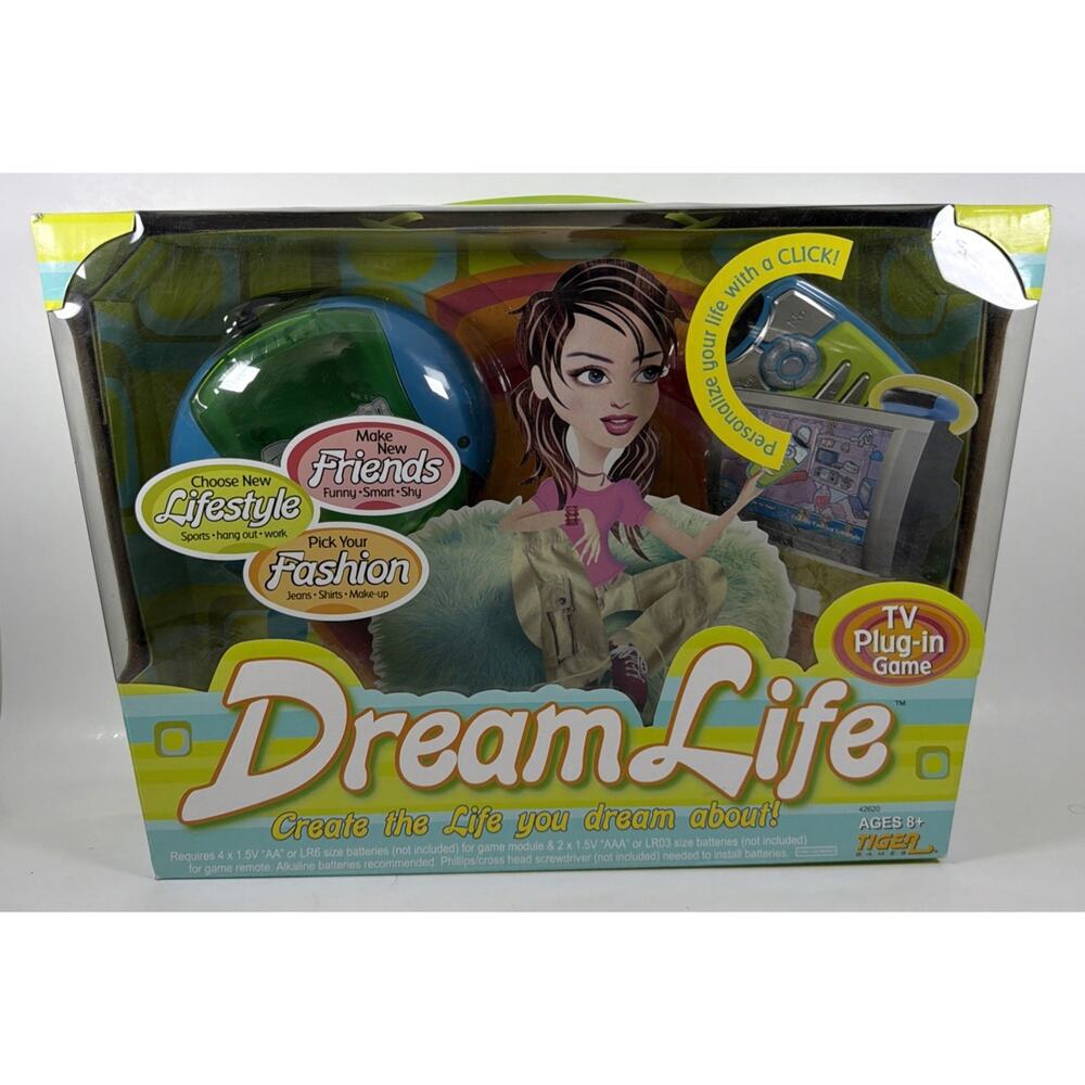 Dream Life TV Plug In Game Tiger Electronics 2005 Ages 8+ Create Your Dream Life